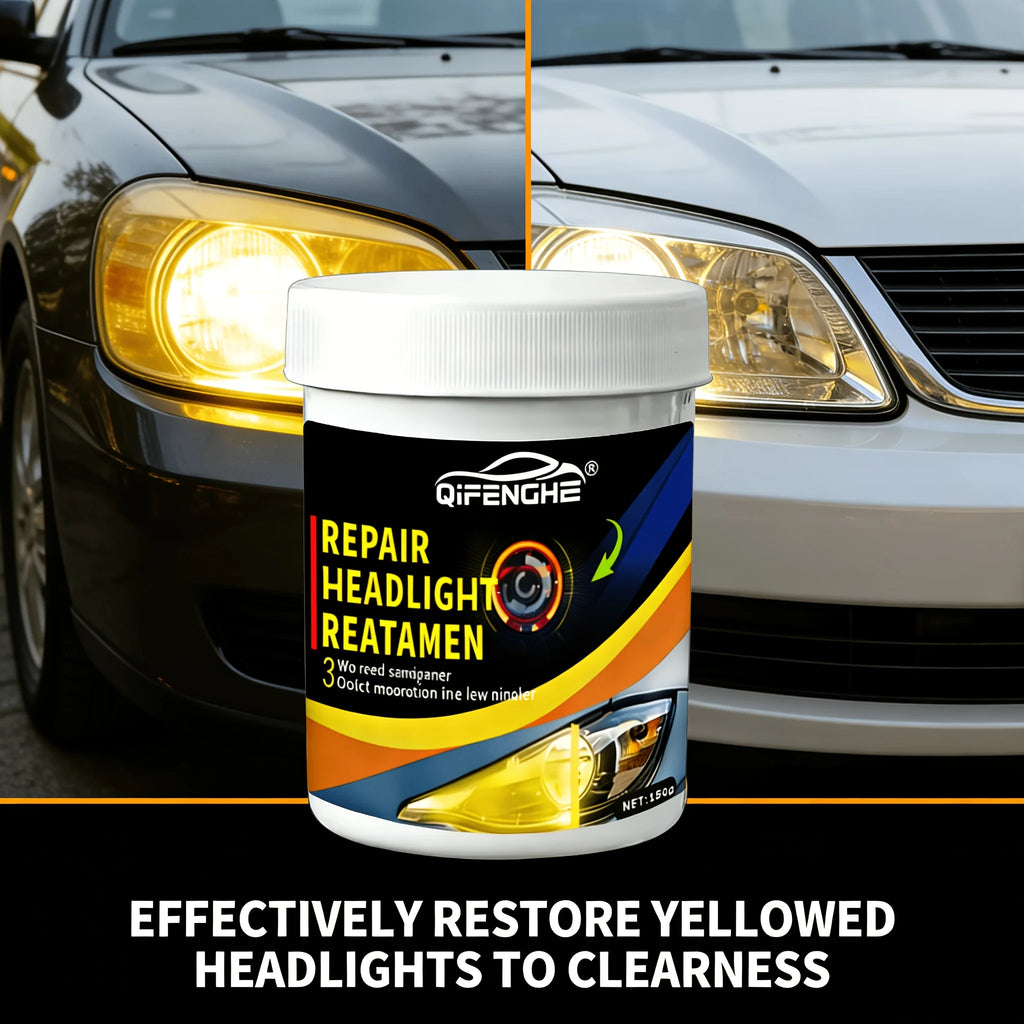 150G Car Headlight Repair Wax, Removes Haze Scratches Yellowing, Quick Restoration & Polishing, UV Resistant Anti-Aging, Easy to Oasis Select