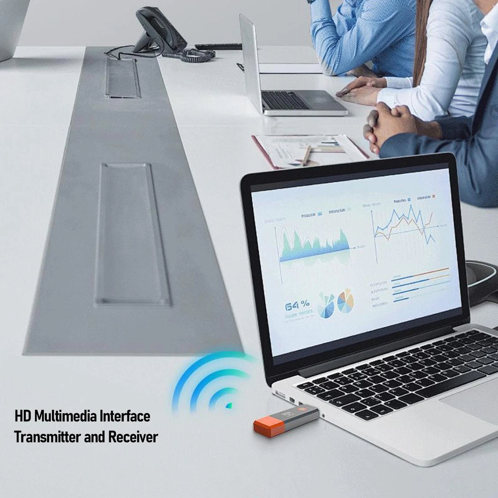 HDMI 1080P Wireless Video Transmitter Receiver Screen Mirroring for PC to TV Office Meeting Presentation Oasis Select