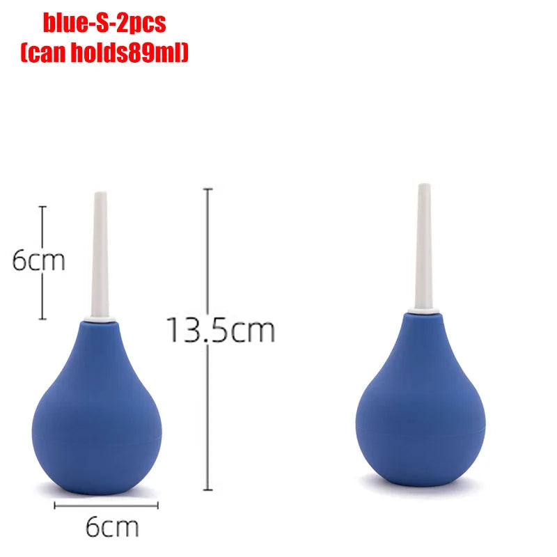 Enema multiple sizes personal care bidet penetration anal douche bathroom accessories toilet shower WC hygienic bidets parts Oasis Select blue-S-2pcs