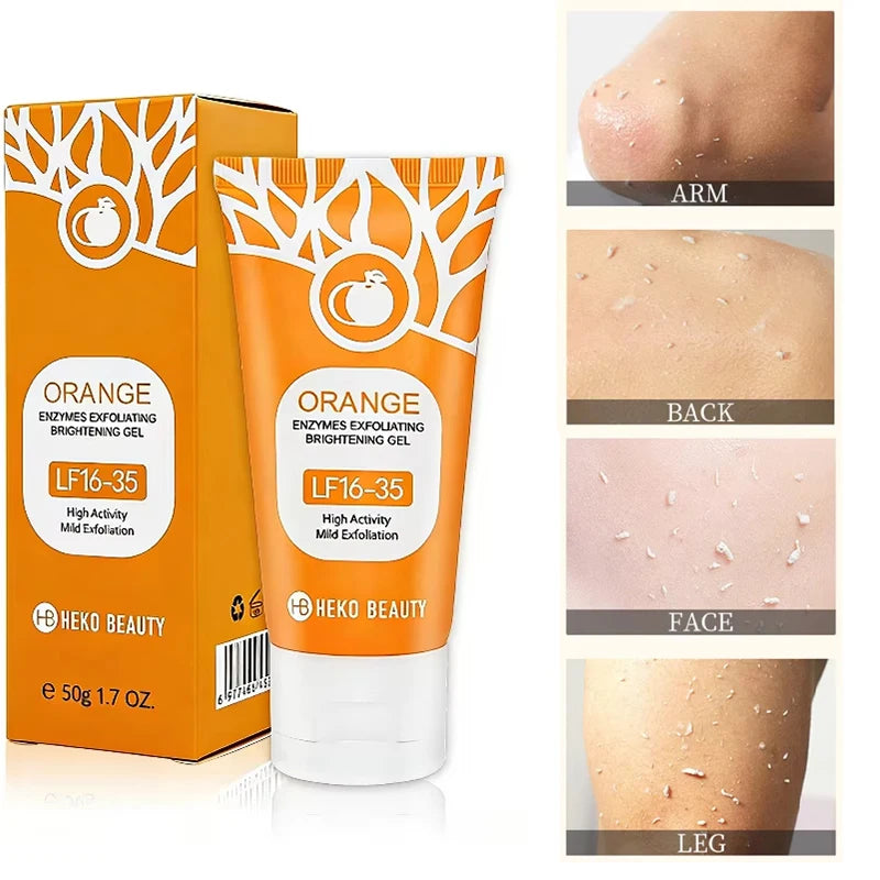 Orange Exfoliating Gel Gentle Cleansing Brightening Scrub Suitable For Face&body Removes Dead Skin Leaving Skin Smooth Supple Oasis Select