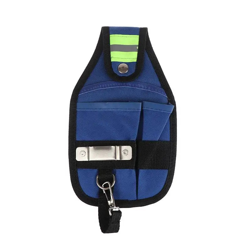 Portable Multifunctional Tool Waist Bag Electrician Pocket Storage Bag Maintenance Tool Bags Screwdriver Kit Holder Pouch Oasis Select Blue Without belt