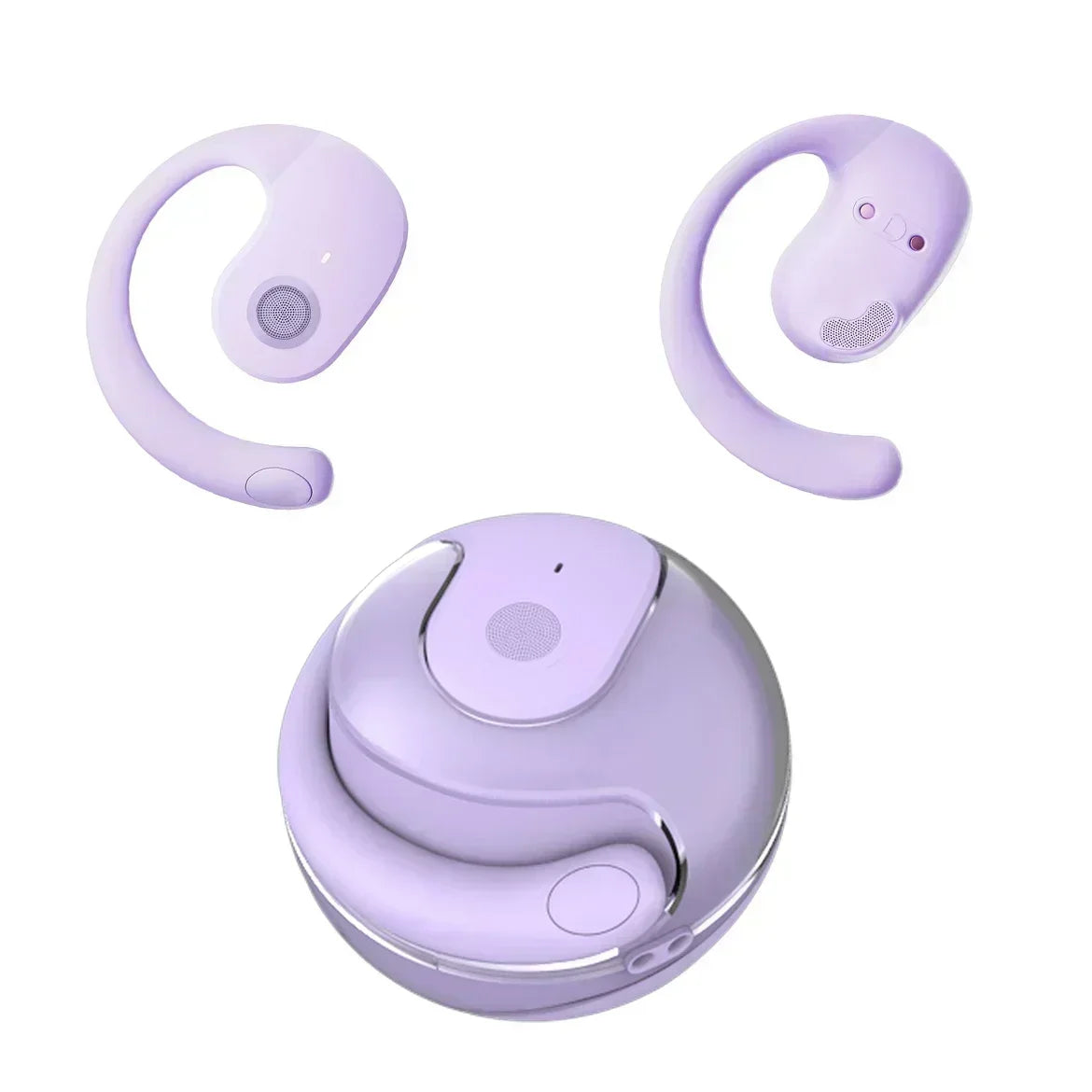 Wireless Headphones Comfortable Ear Hook Touch Control Earbuds with Mic Wireless Bluetooth Headset Phone Earphones Game Oasis Select purple