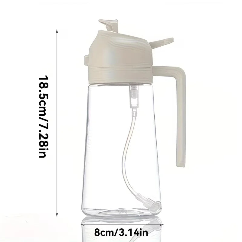 1pc 15.89oz Leak-Proof Oil Dispenser, Dual-Use Spray & Return Nozzle for Cooking Grilling Salad, Olive Oil Vinegar, Home Outdoor Oasis Select