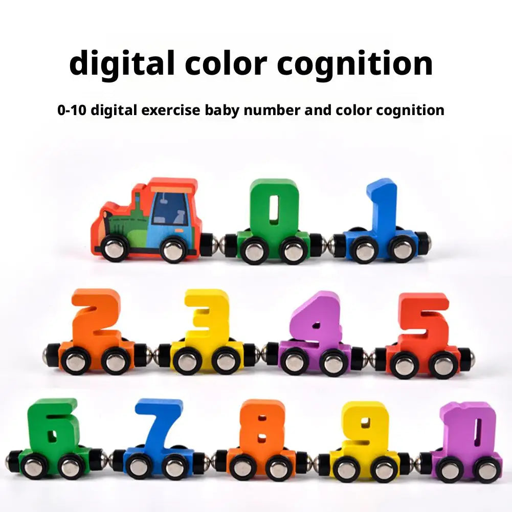 Train Set Magnetic Digital Train Puzzle Wooden Number Trains Learning Activities Educational Digital Train Toys Kids Gifts Oasis Select