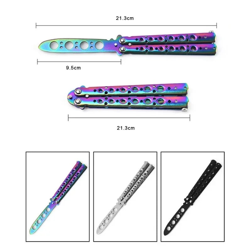SLADE Butterfly Knife Trainer – Safe Stainless Steel Practice Tool Butterfly Knife Trainer Oasis Select