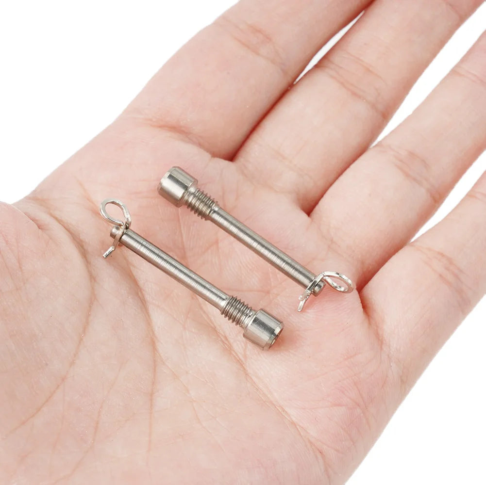 Newest Useful Hot Sale Practical Latch Bicycle Bolt Brake M4x26 Pin Screw 12*7*2cm Titanium 2-4N.M Accessories Oasis Select