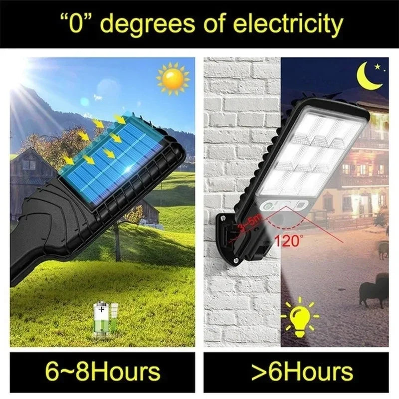 1~6pack Solar Street Lights Outdoor 108COB LED Solar Lamp With 3 Lighting Mode Motion Sensor Security for Garden Patio Path Yard Oasis Select