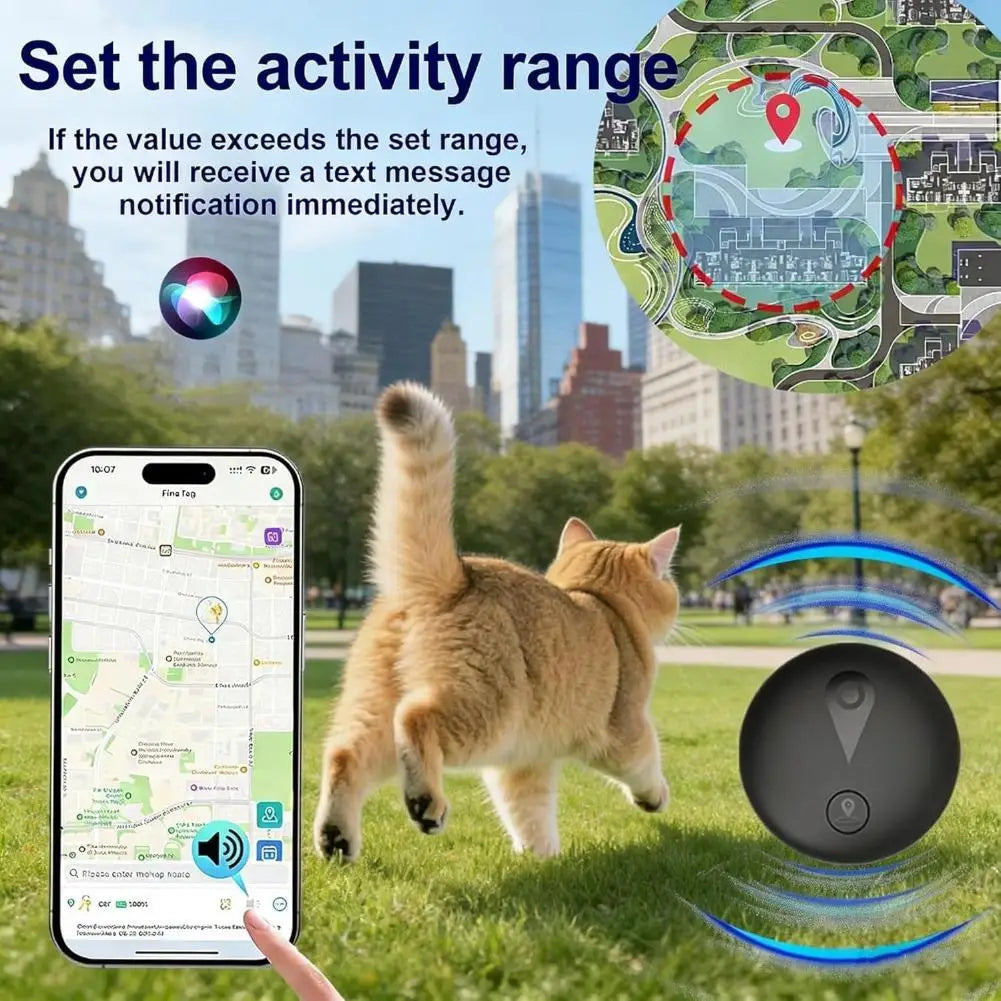 Remote Pet GPS Tracker with Detachable Reflective Collar, Real-Time Tracking Movement Alert Collar, for Cats Dog Anti-lost Oasis Select