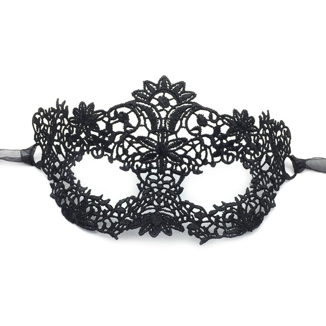 2pcs Elegant Black Lace Masquerade Mask Set for Couples Perfect for Venetian Party, Mardi Gras, and Halloween Celebrations Oasis Select for Women