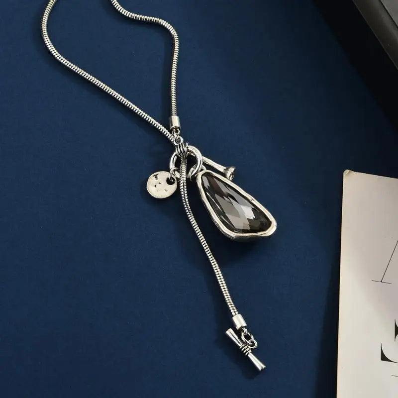 Long Necklace Female Winter Sweater Chain Irregular Crystal Pendant Charms Choker Necklace For Women Elegant Gifts Oasis Select