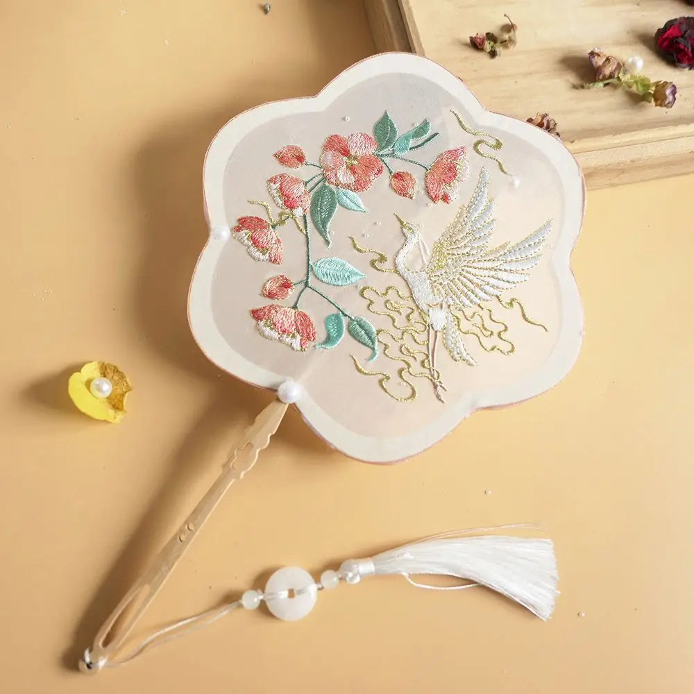 Style Hanfu Accessories Dancing Fan DIY Craftsmanship Decorative Fans Home Decoration Hand Fan Group Fan Photography Prop Oasis Select 8