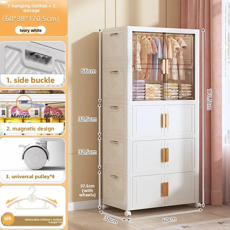 Multi-functional Wardrobe baby clothes storage box household large-capacity locker Oasis Select