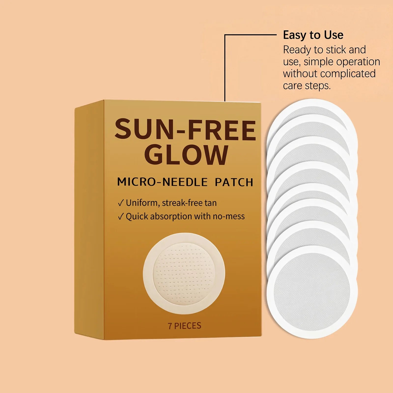 Sunless Tanning Patches Self Tan Patches Natural Bronzing Streak Free Tan Quick Absorption DHA Formula Portable Travel Face Care Oasis Select