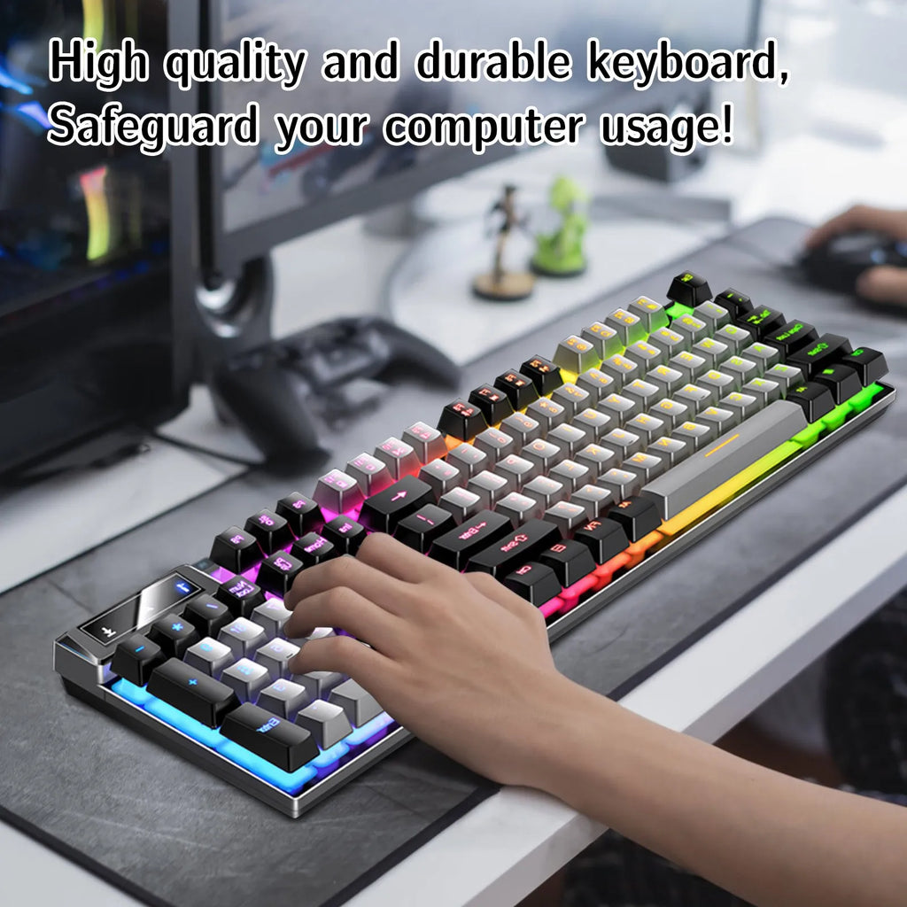 Carving K500 Wired Gaming Keyboard – RGB Backlit 104-Key Gaming Keyboard Oasis Select