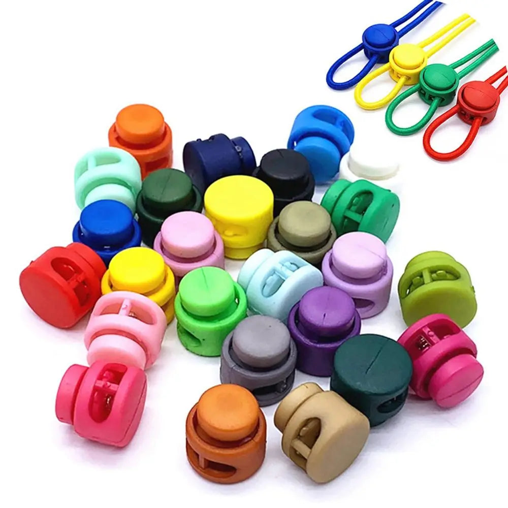 5mm Cord Lock Clips 2-Hole Toggle Stopper Buckle 10 Pack