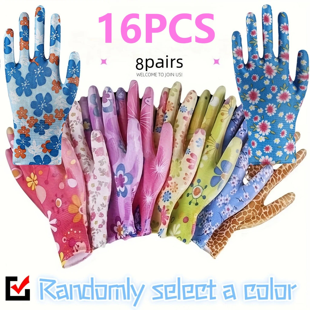 4/8Pairs Ladies' Cleaning Gloves - Suitable for outdoor activities such as cycling, fishing, camping, and home cleaning Oasis Select random color 8Pairs