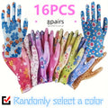4/8Pairs Ladies' Cleaning Gloves - Suitable for outdoor activities such as cycling, fishing, camping, and home cleaning Oasis Select random color 8Pairs