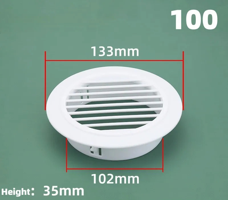 Air Vent Extract Valve Grille Air Conditioning Hole Cover Dust Plug Wall Ducting Decorative Cap Kitchen Bathroom Accessories Oasis Select 100