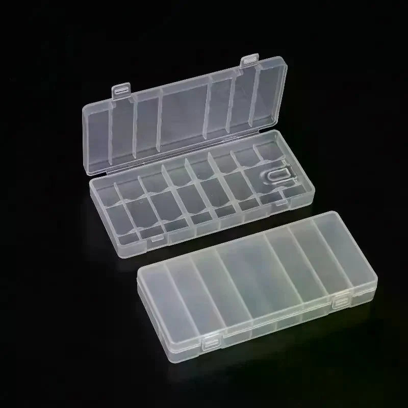 1/3/5Pcs Hard Container Holder Case 8 Slots Transparent Plastic Battery Storage Box For AAA/AA Battery Organizer Accessories Oasis Select