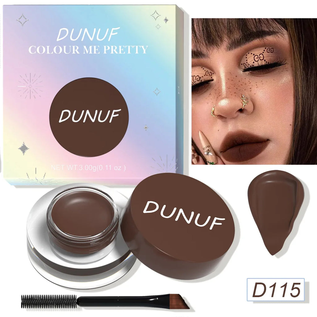 DUNUF Cream Eyeshadow & Eyeliner Gel – 12 Matte Shades