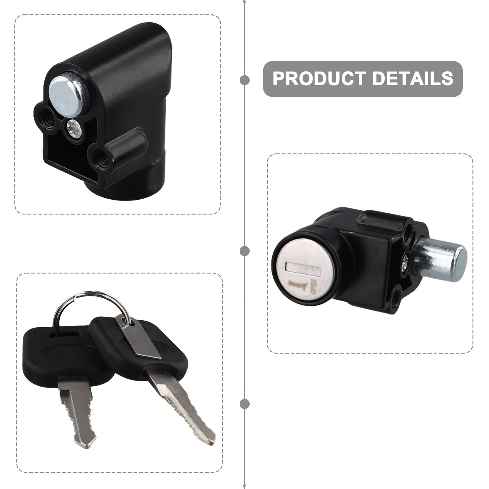 1set For Hailong Battery Case Power Lock & Key For Hailong 1 Battery Case 1-2 Battery Ebike Lock Cycling Accessories Oasis Select