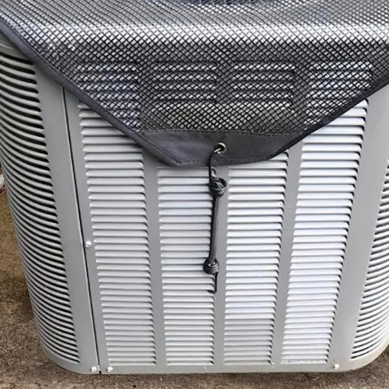 Outdoor Air Conditioner Top Cover Durable Mesh Adjustable Fixing Rope AC Unit From Leaves Dust Debris Oasis Select
