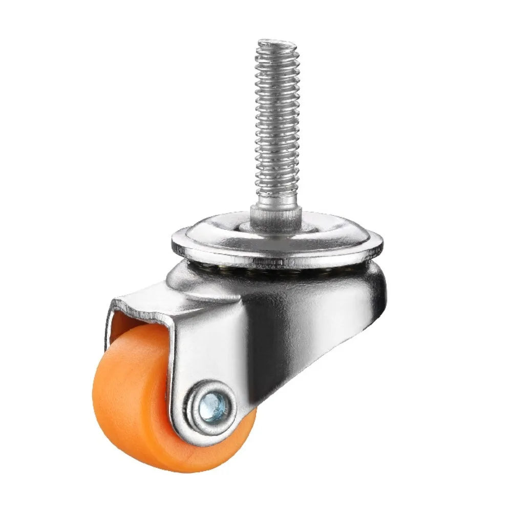 4pcs 0.5 Inch Small Casters Wheels Low Profile No Noise Mini Caster Wheels DIY Storage Box Small Furniture Wheels Appliances Oasis Select PP M4x15mm type1