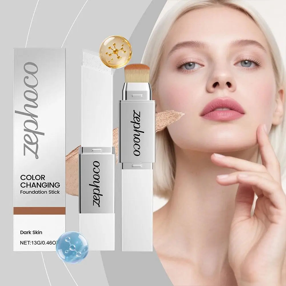 2-in-1 Color-Changing Foundation Stick – Matte & Moisturizing Foundation Stick Oasis Select