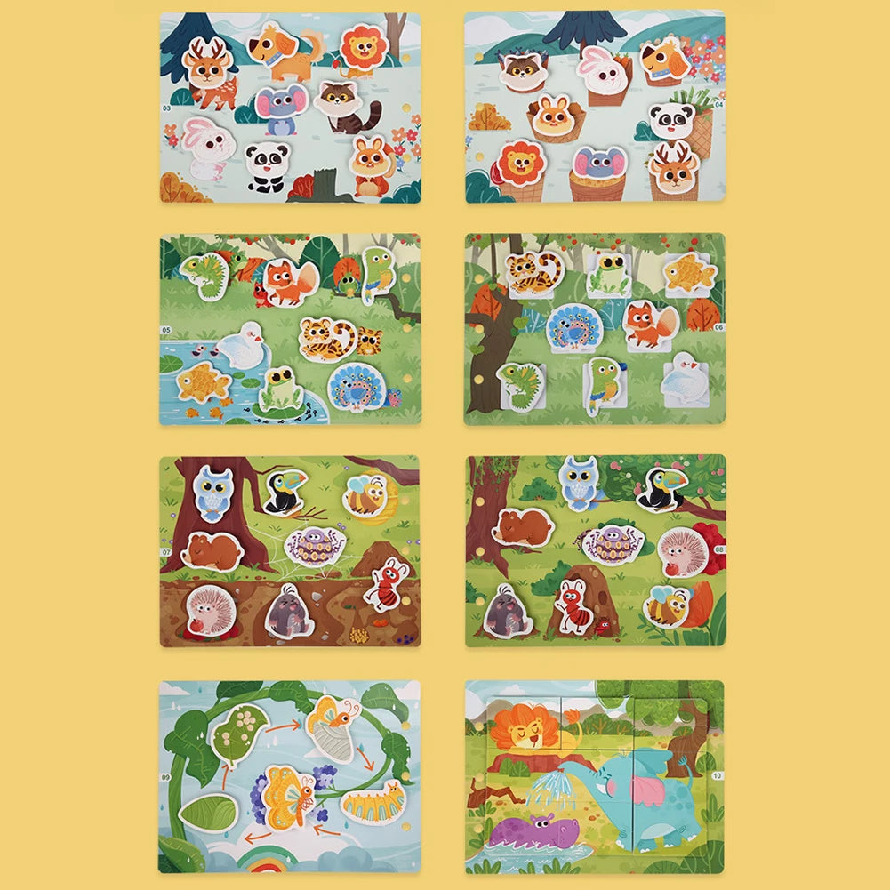 Kids Farm Letter Busy Book – Reusable Montessori Sticker Toy