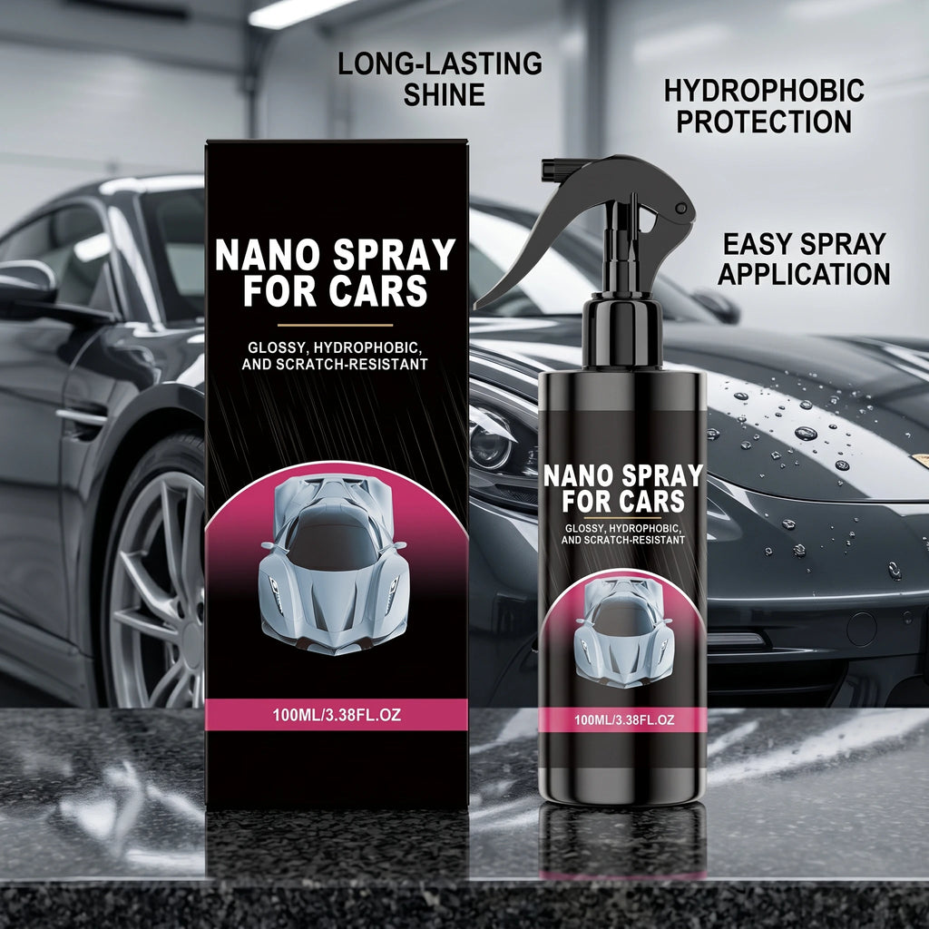 Nano Coating Spray for Car Glossy Hydrophobic & Scratch-Resistant Coating Spray Auto Paint Restorer & Protector Car Care Oasis Select