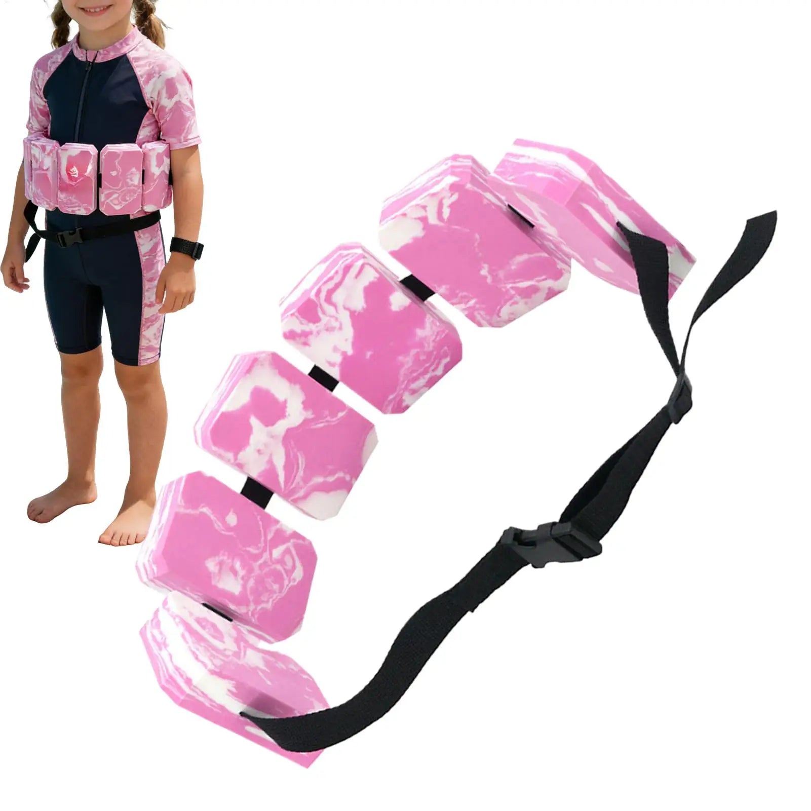 Swimming Float Belt EVA Water Aerobics Belt Adjustable Back Float Board Waistband Swim Buoyancy Aid Water Sports Training Belts Oasis Select