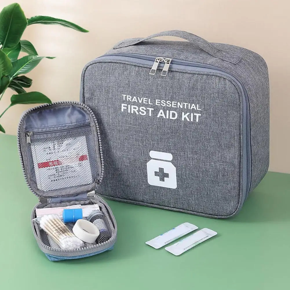 Portable First Aid Kit Bag – Travel Medicine Storage Organizer