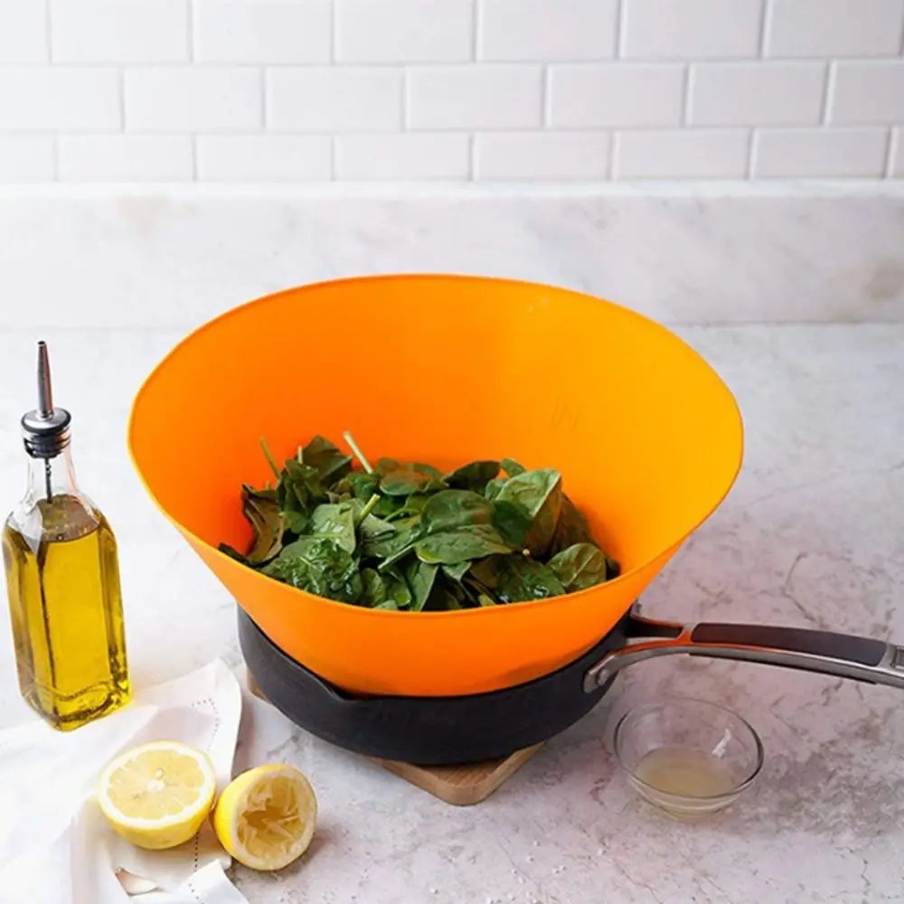 Silicone Foldable Splash Guard Lid for Pots & Pans | Kitchen