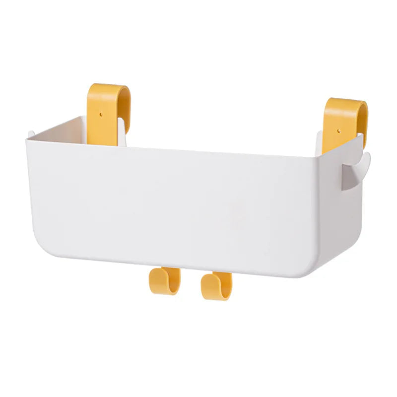 Hanging Bedside Organizer Storage Bed Shelf with 2 Hooks Storage Box for Dorm Rooms Bed Rail for Glasses Mobile Phones Key Oasis Select WHITE