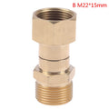 360 Degree Rotation Hose Sprayer Connector Brass High Pressure M22 14mm Thread Washer Swivel Joint Connector Hose Fitting Oasis Select B