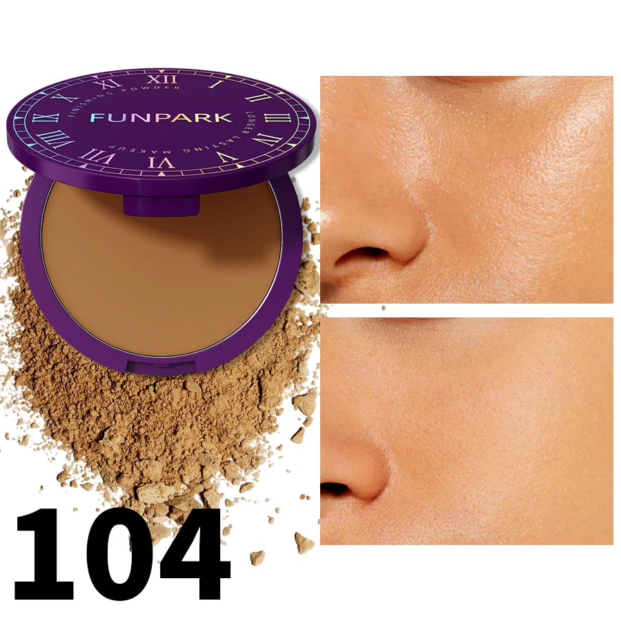 FUNPARK Matte Pressed Powder Foundation – 5 Shades Full Coverage