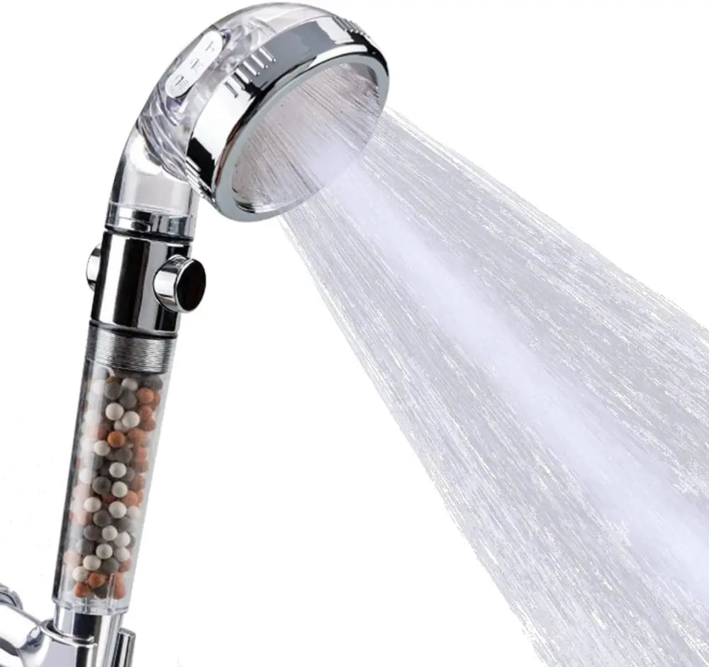 3-Mode High Pressure Handheld Shower Head with Mineral Filter