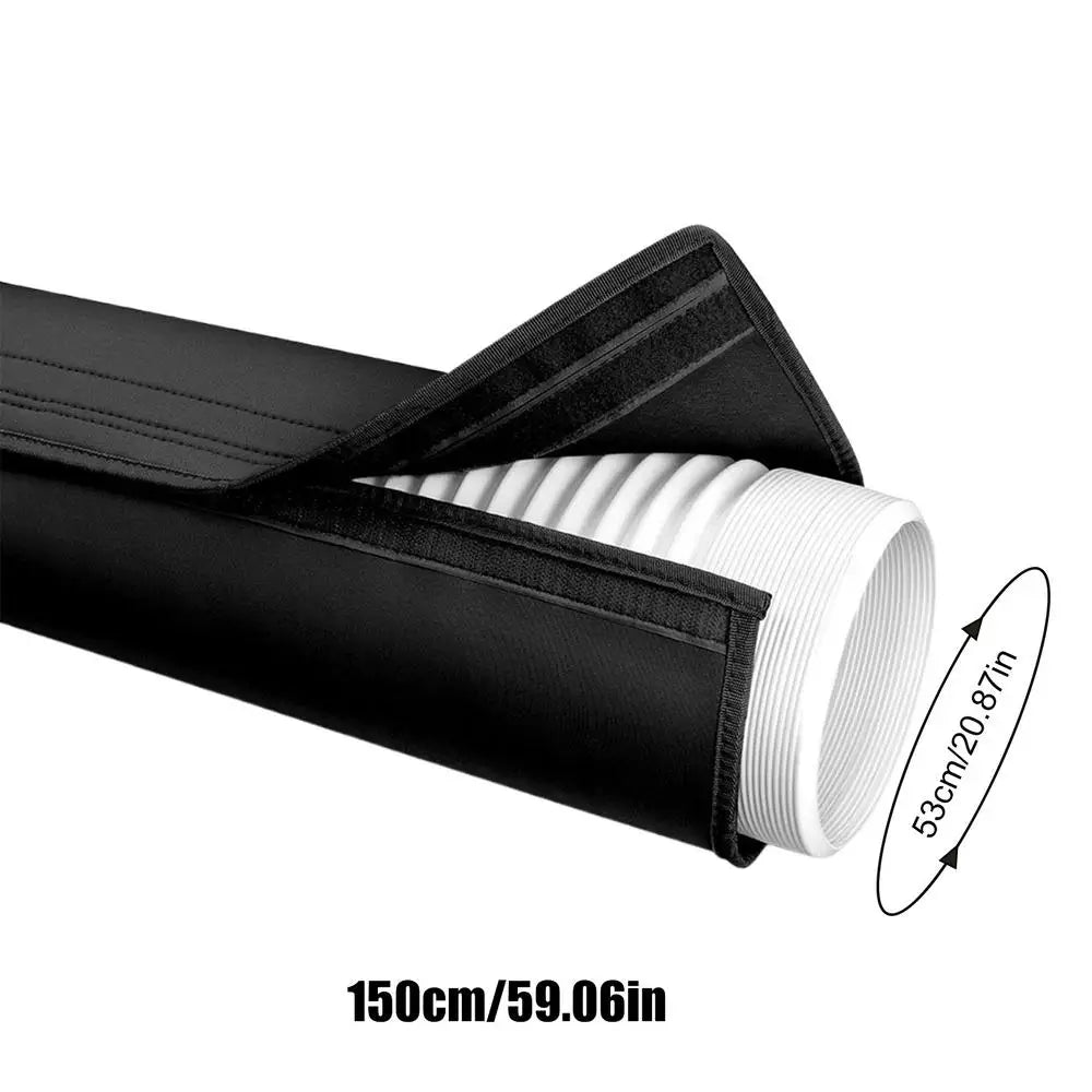 Air Conditioner Hose Cover Wrap AC Duct Insulation Wrap Vent Cover Protective Air Conditioner Parts Portable AC for 5In to 5.9In Oasis Select Black