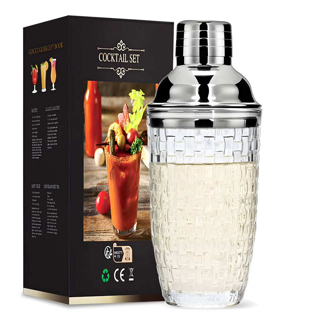 400ML Transparent Resin Shaker Cup, Milk Tea Accessories, Cocktail Shaker, Mixing Cup, Perfect for Whiskey and Other Beverages Oasis Select Silver
