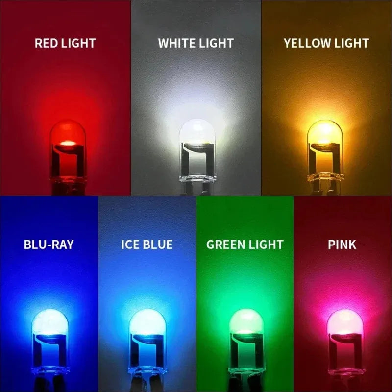 5/10/15pcs 5W LED Canbus T10 Car Lights COB Glass Interior Parts Bulbs 6000K White Auto License Plate Lamp Dome Read Light 12V Oasis Select
