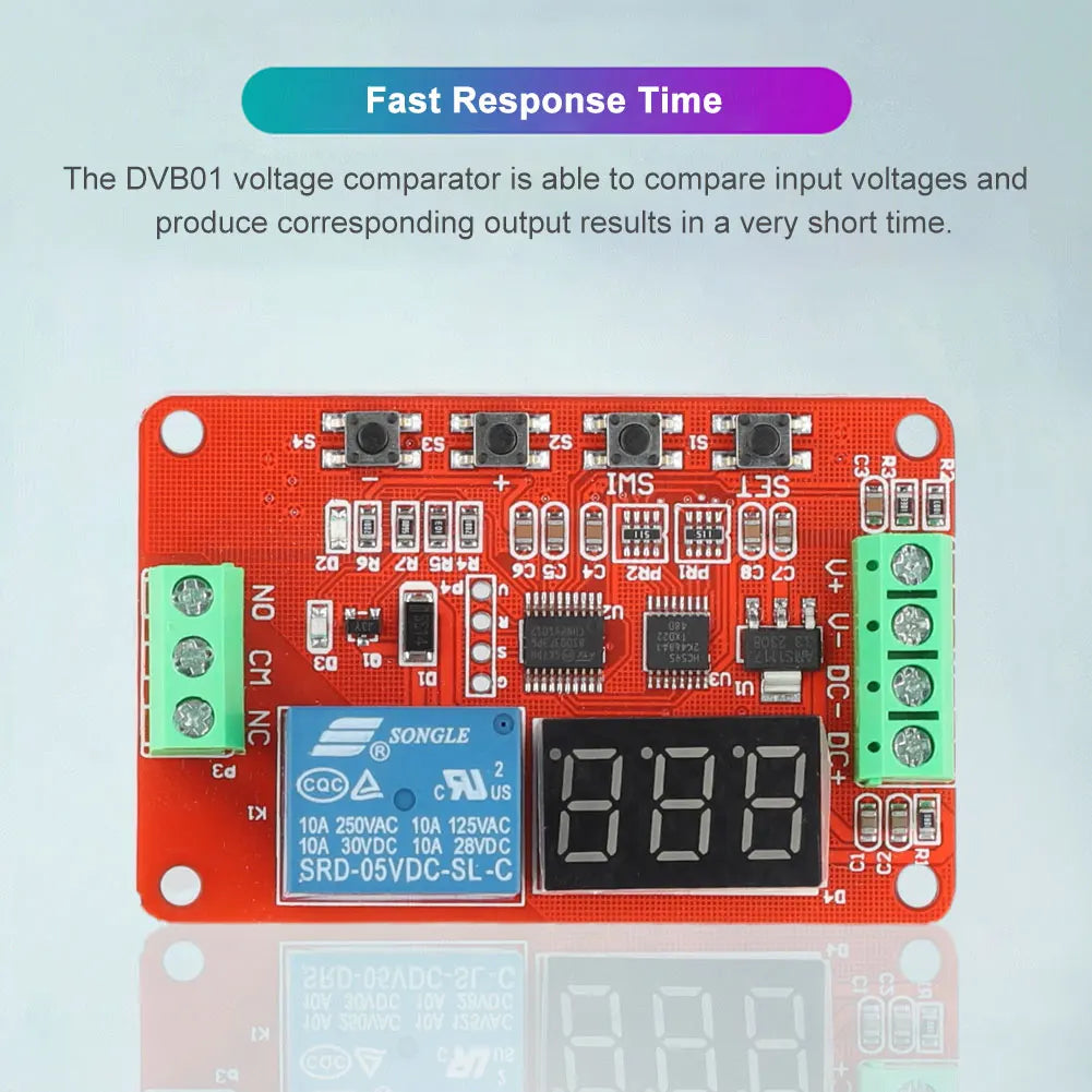 DVB01 Digital Voltage Comparator Module DC 5V 12V 24V Display Voltage Comparator Module Oasis Select