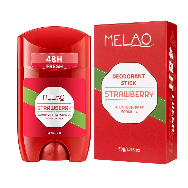 50g Strawberry-Flavored Deodorant Stick, Moisturizing and Deodorizing, with a Fresh Scent, Aluminum-Free, 72-Hour Long-Lasting Fragrance, Suitable for Daily Use on Underarms, Hands, Feet, and Body, with a Fresh Strawberry Sce Oasis Select
