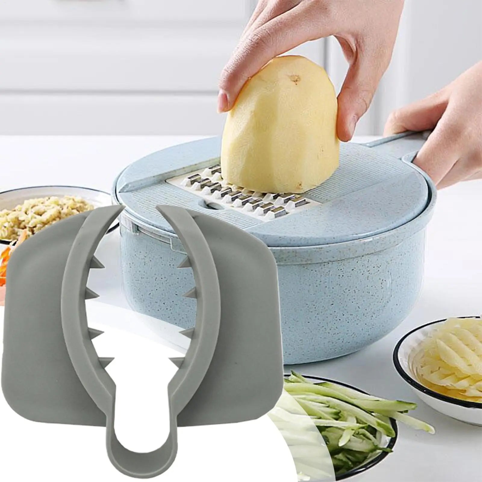 Vegetable Finger Guard Protective Finger Guard Slicer Tool Ergonomic Protective Non Slip Kitchen Accessories for Cutting Food Oasis Select