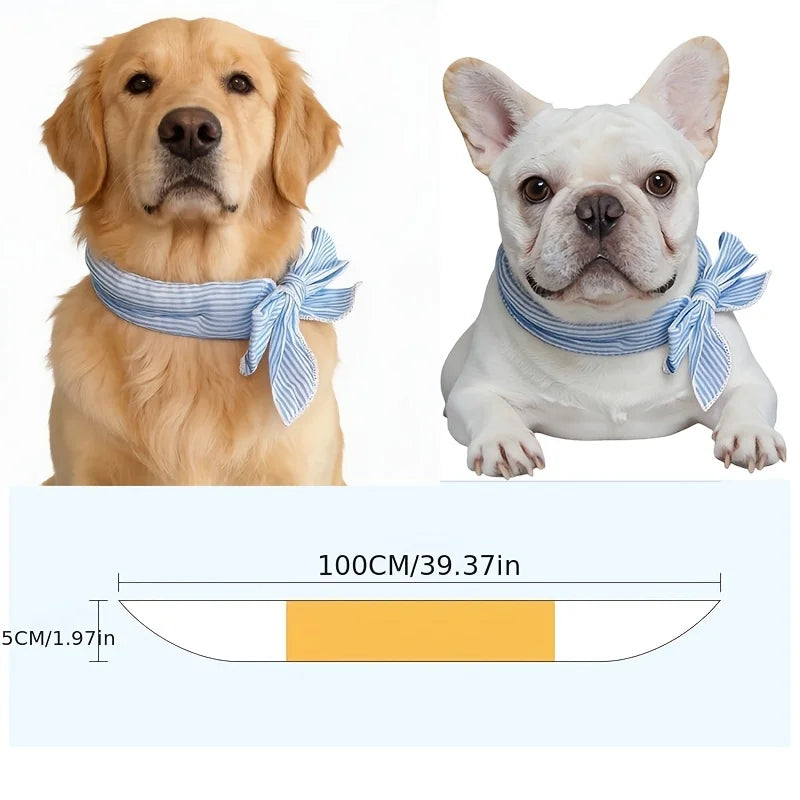 1pc Universal Summer Pet Cooling Ice Scarf,Dog & Cat Neck Collar,Physical Heatstroke Prevention Cool Towel,Outdoor Ice Neck Ring Oasis Select
