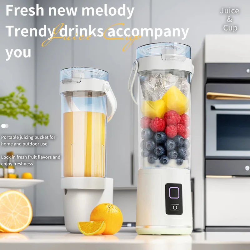 Portable USB Rechargeable Wireless Juicer Blender Cup 600ml