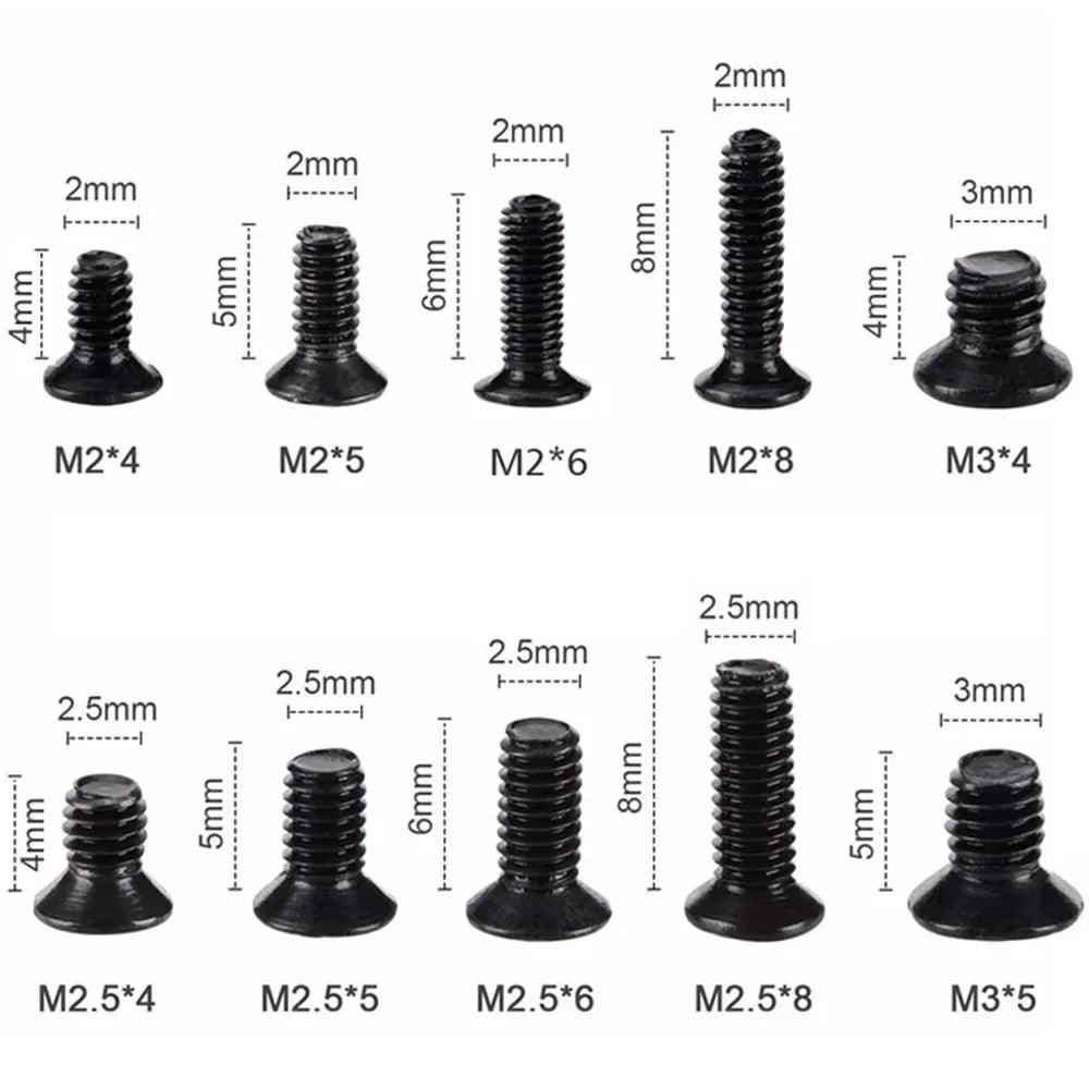M2 M3 Laptop Screw Kit 250/500pcs – HP Dell Asus Lenovo Repair Laptop Screw Kit Oasis Select