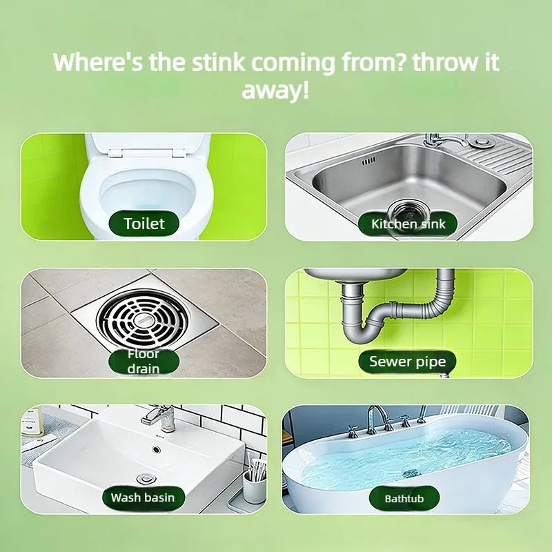 Odor Removal Sewer Cleaner Scented Gel Airs Freshener For Sinks Drains Gel Water Film Soluble In Water For Kitchen For Bathroom Oasis Select
