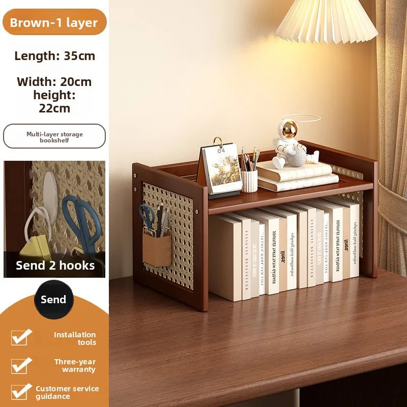 Shelf Bookshelf Table Multi-layer hole board Dormitory desk Book storage Shelf Finishing rack Multi-layer shelf Oasis Select One floor 35