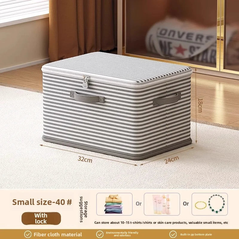 Lockable storage box, used for organizing clothes, blankets, toys in wardrobes, foldable password storage box Oasis Select 32x24x18cm