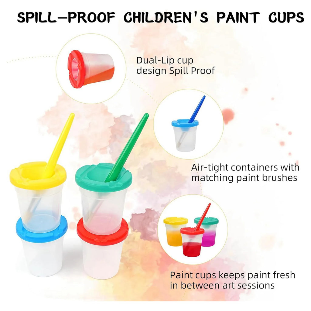 2026-WISH Kids Paint Brushes, 68Pcs Childrens Paint Brushes Set, Colorful Paint Brushes For Children Toddlers Beginners, Face Oasis Select